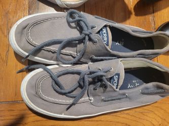 Sperry Bahama II Canvas Boat Sneakers in grey size 12