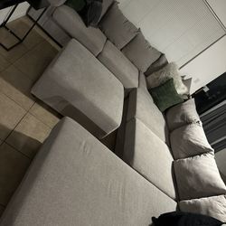 Large Sectional Couch + Ottoman