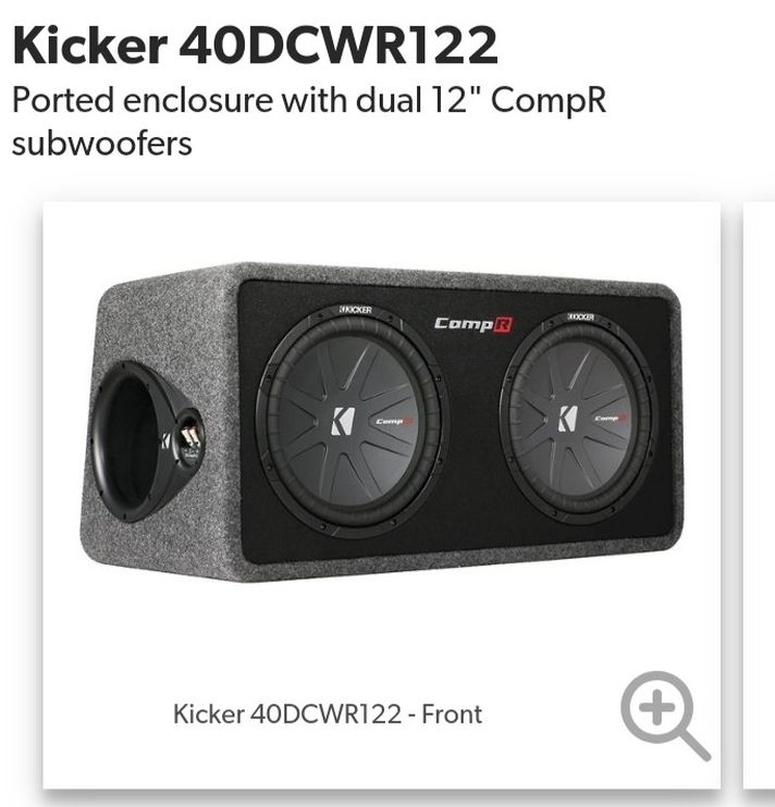 Kicker Dual Compr 12in Subwoofer Enclosure And Kicker 1600w Max Amp
