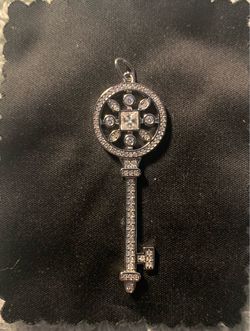 GRA CERTIFIED Moissanite and Sterling silver Charm