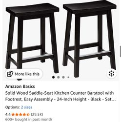 Black Wooden Stools