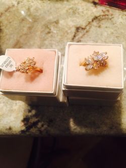 2 gold plated rings