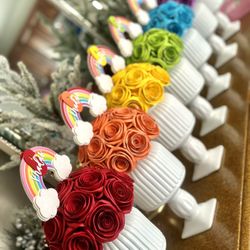 Rainbow Paper Flower Centerpieces/ Centros De Mesa De Arcoiris