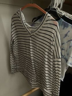 Ginger G., large, striped hoodie