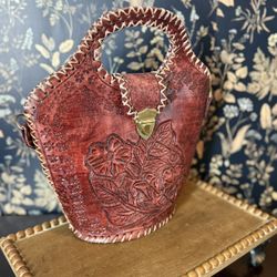 Mexican Crafts Leather Purse 