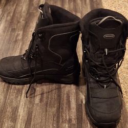 Black Shoes for Hiking & Ice Fishing & Snow Trekking & Outdoor Work