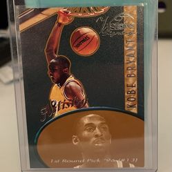 1997 Score Board Kobe Bryant Vision Signatures Artistry Rookie Card #A-8