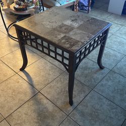 Metal Counter/Coffee Table (Brown)