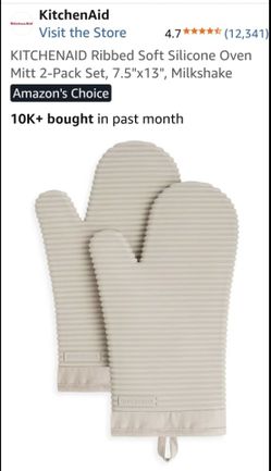 KitchenAid Silicone Oven Mitt Set (2-Pack) Like New