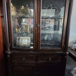 Solid Wood China Cabinet / Curio Hutch