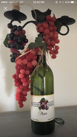 Vineyard wine bottle light up