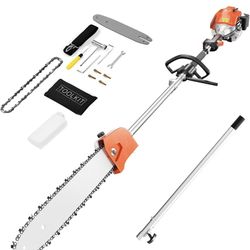 Panghuhu88 48CC Gas Powered Pole Saws,2-Stroke Gas Pole Saws for Tree Trimming with11.5in Cutting Bar, with Extendable Pole to Height Reachable 16 FT 