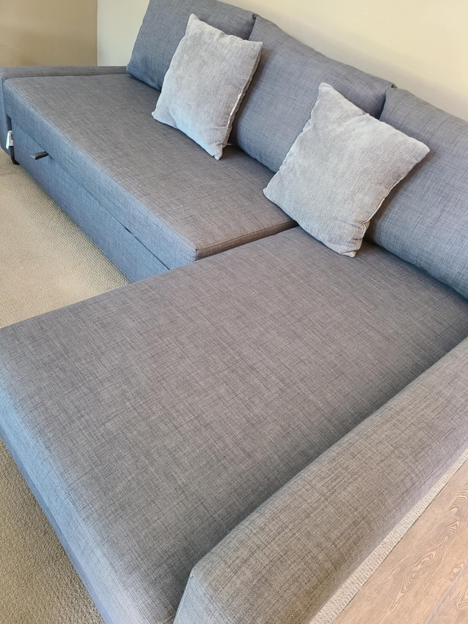 Ikea Friheten Sectional Sleeper With Pull Out Queen Sized Futon And Storage Chaise
