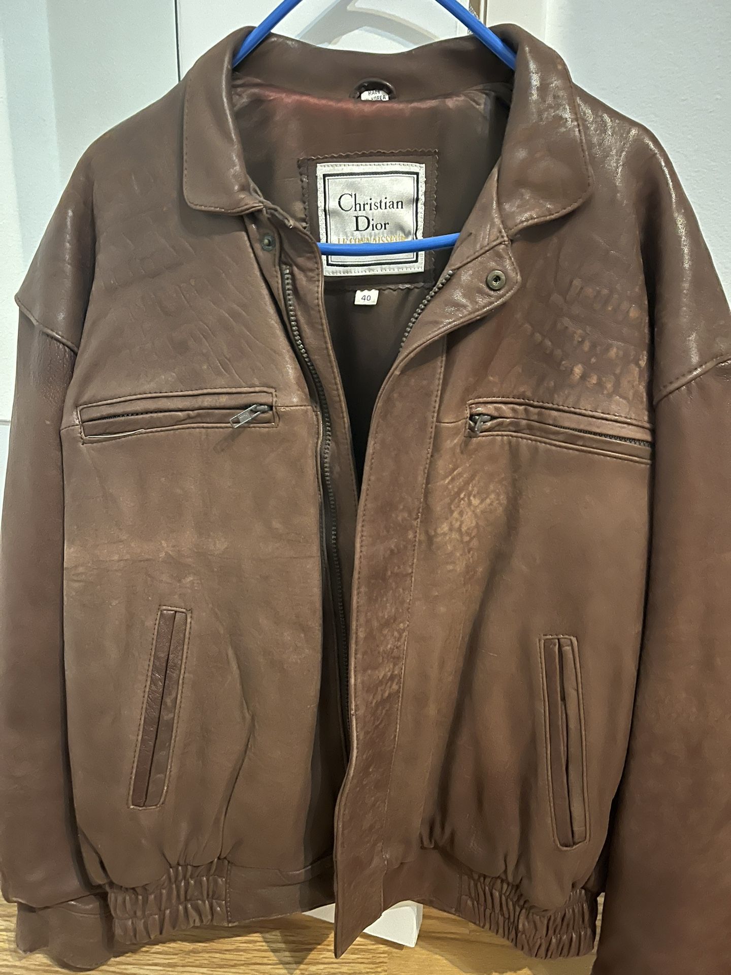 Christian Dior men’s leather bomber jacket
