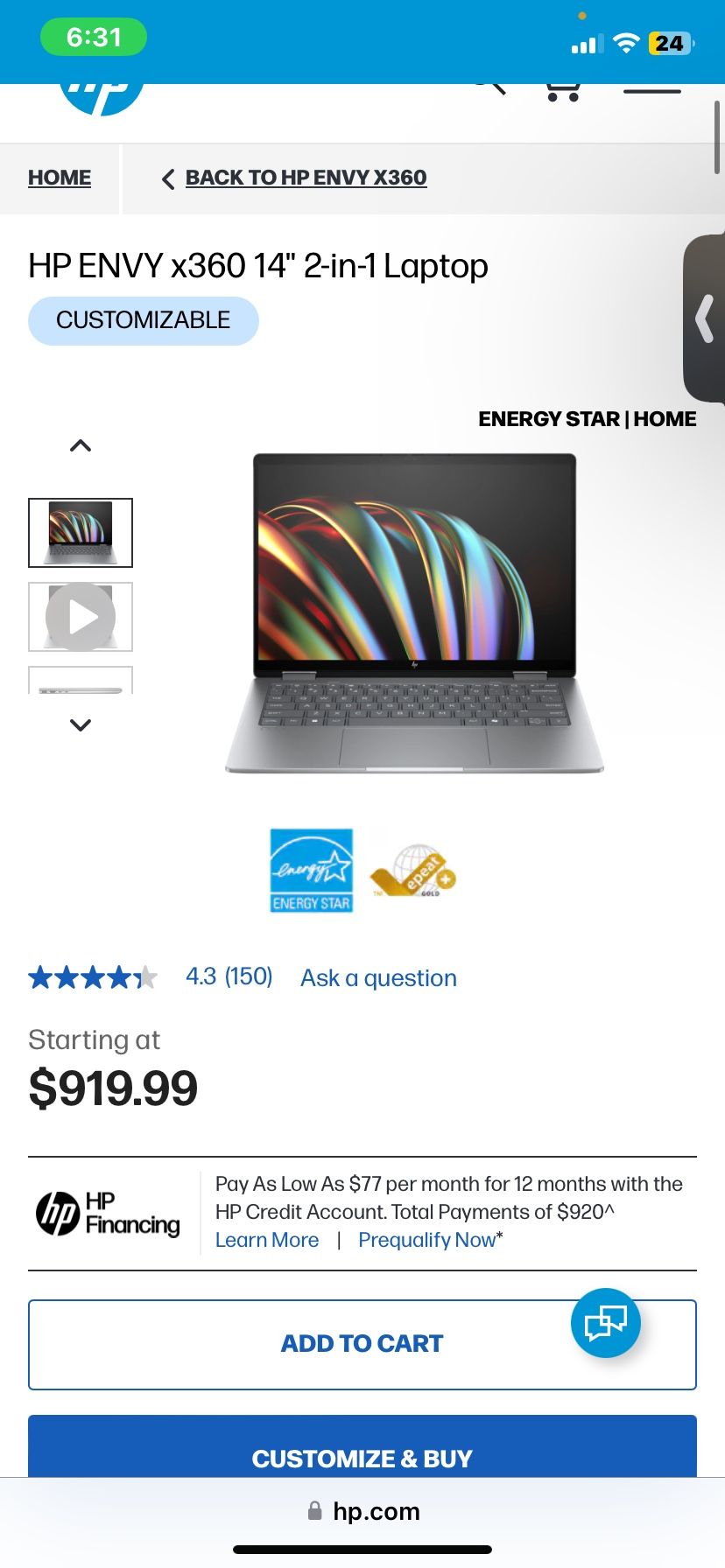 Laptop NEW NEVER USE