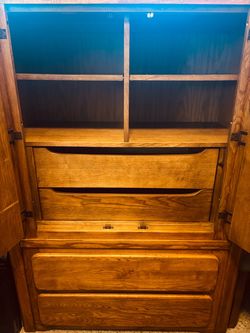 Oak Armoire Dresser
