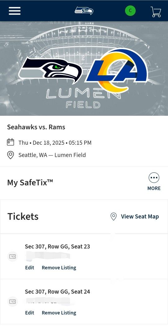 Prime Time Game: Seahawks vs Rams