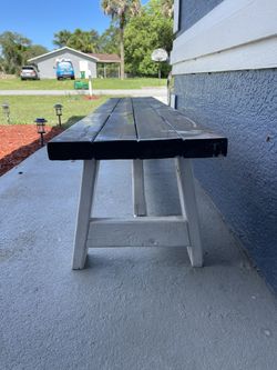 Solid Farmhouse Bench Sits 4 People