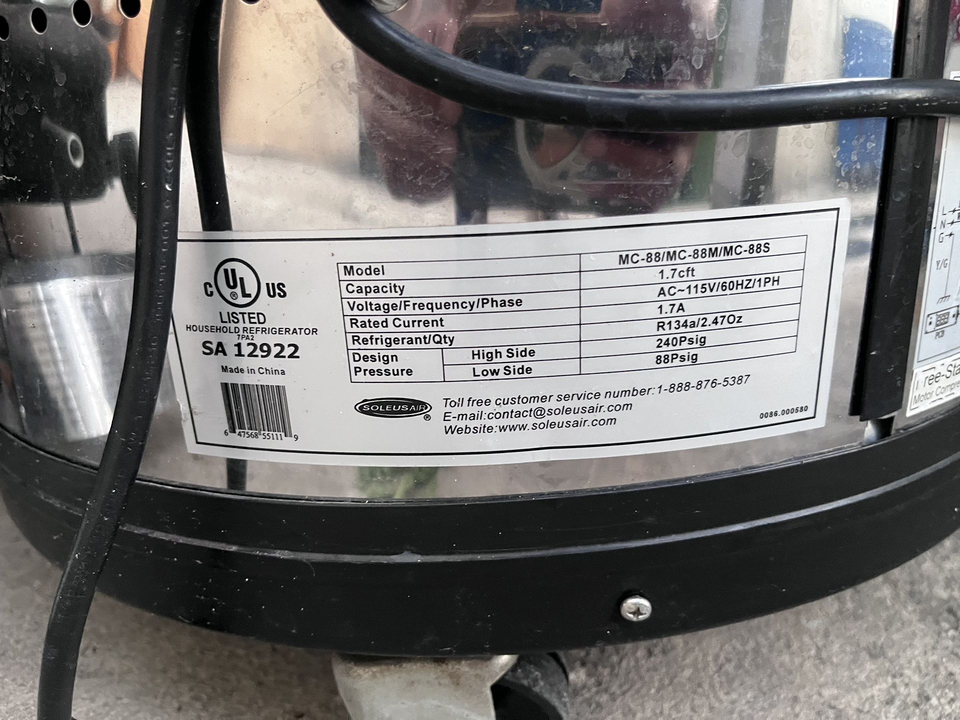 Soleus Air Refrigerator 