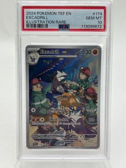 Pokémon TCG Temporal Forces Excadrill 174 Holo English PSA 10