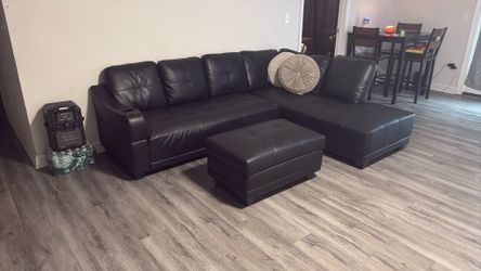 Black Leather sectional