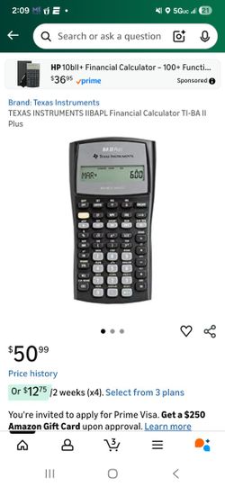 Texas Instruments Ba II Plus Business Financial Calculator