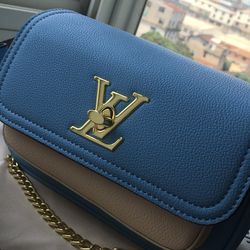 Louis Vuitton navy leather Lockme Go Tote bag - BOPF