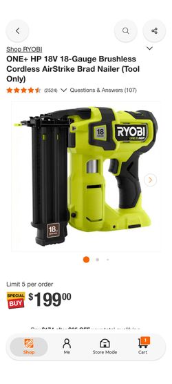 Ryobi Brad nailer
