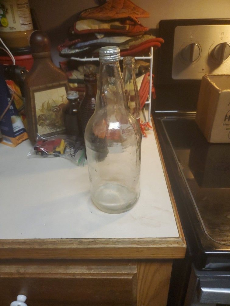 Vintage Clear Glass Bottle