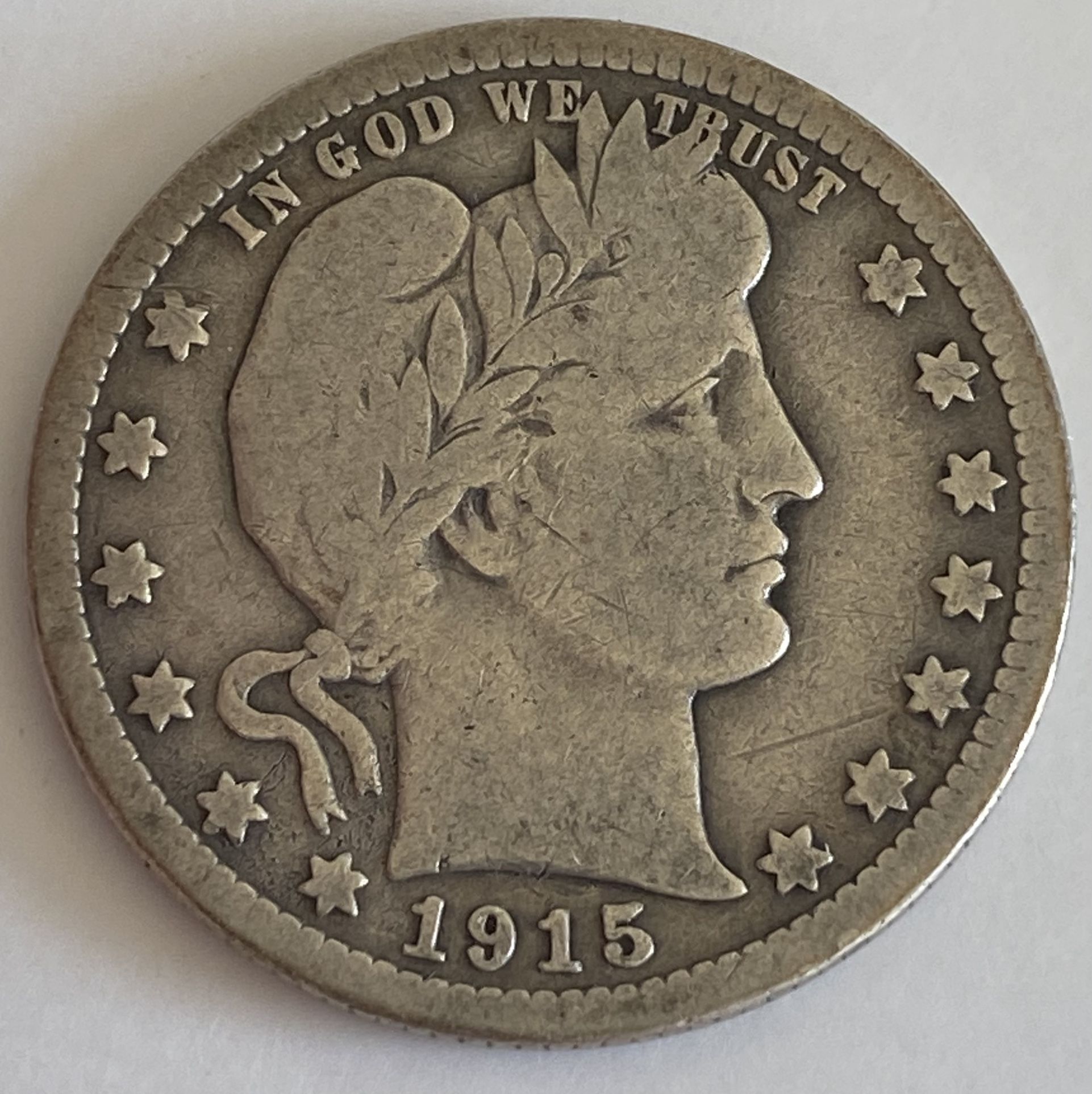 1915-P BARBER QUARTER