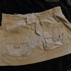 Nylon Mini Skirt
