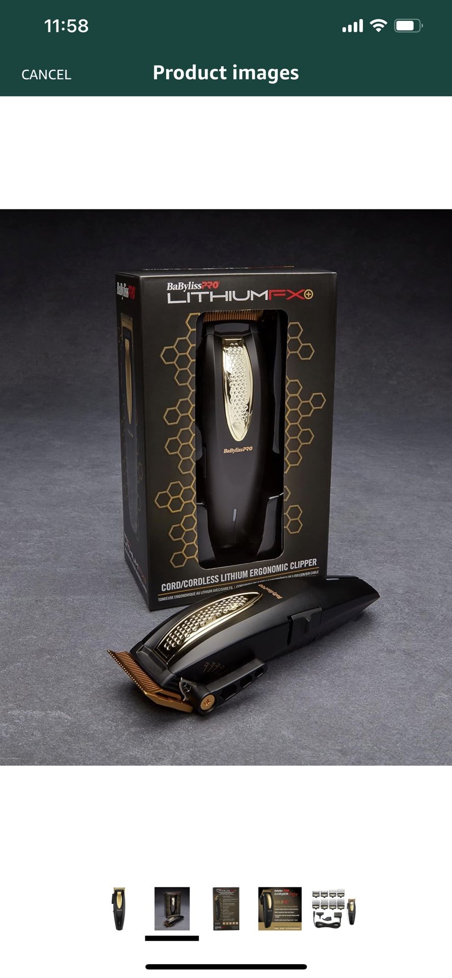 BaBylissPRO LithiumFX Cord/Cordless Lithium Ergonomic Collection