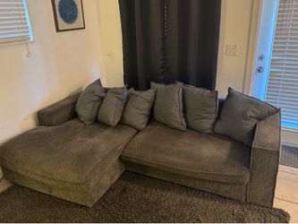 Modern grey couch. Only 1 year old.