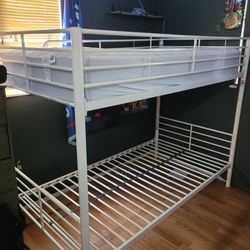 Twin Size Bunk Bed White