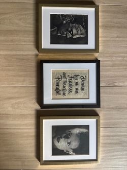 Halloween Wall Art 3 Pieces with frames 12” x 15”