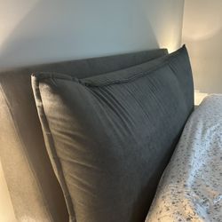 King Sized Pillow Back Bed With Built In USB And c Charging 