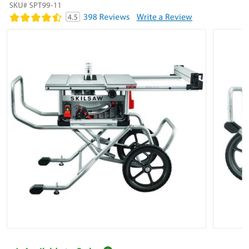 SKILSAW Table Saw 10in Heavy Duty Worm Drive with Stand