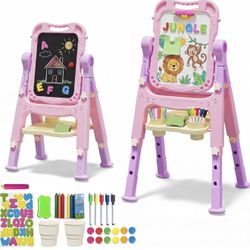 NEW in box Kids Art Easel with Whiteboard & Chalkboard – Adjustable Height