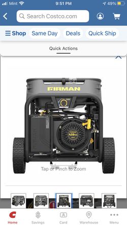 New Still In The Box- Firman 7500 Continuous Power- Triple Fuel Generator Thumbnail