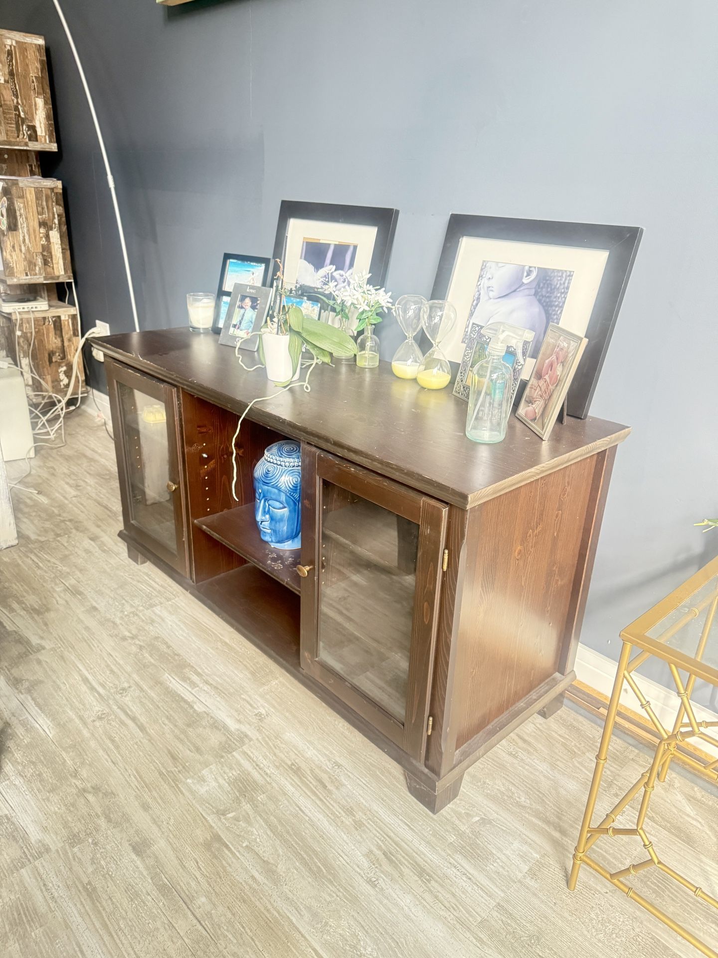 Brown Wood Buffet Sideboard Tv media Center