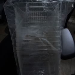 Clear Plastic Food Storage Pans Set