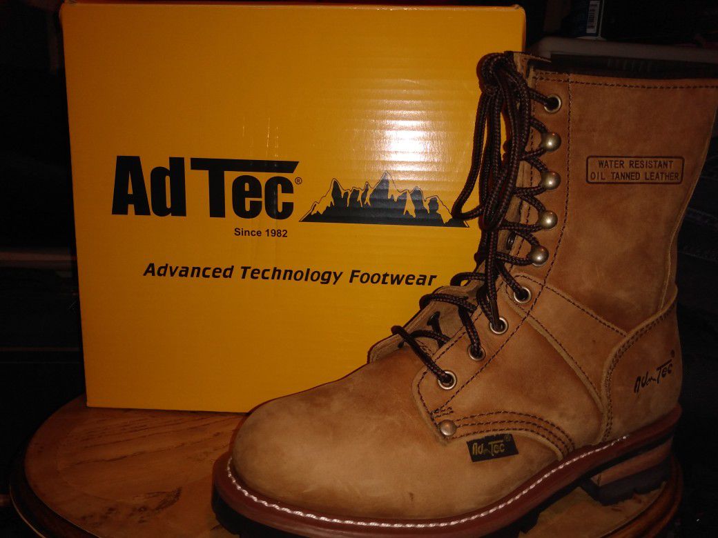 Ad tec work boots mens size 71/2 woman's 91/2
