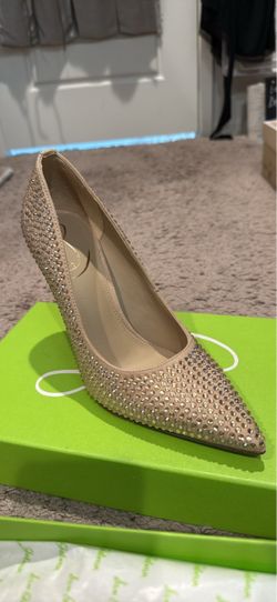 Sam Edelman Crystal Embellished Pointed-Toe Pump Heel