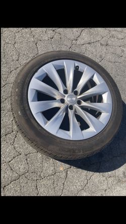 1 Only - 275/45r20 5x120 5x4.72 Stock Tesla Model X S Wheel Rim Tire