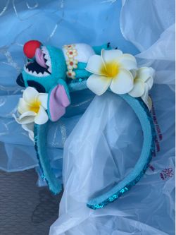 Disney Aulani Hawaii Stitch Plumeria Minnie Ears Hat Headband