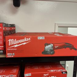 Milwaukee 5” Small Angle Grinder Trigger Grip, Lock On 