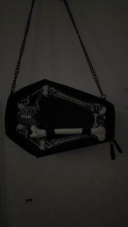 Black coffin purse