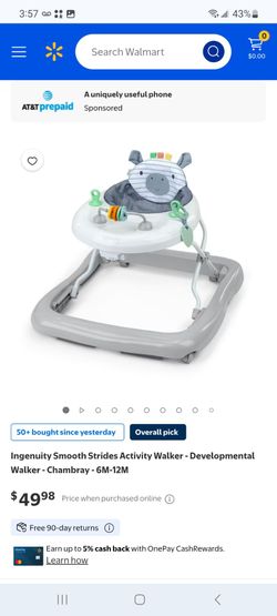 Ingenuity Smooth Strides Activity Walker $40