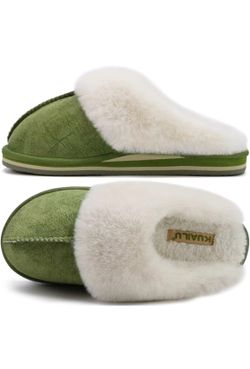 KuaiLu Womens Cozy Memory Foam Slippers Indoor/Outdoor
