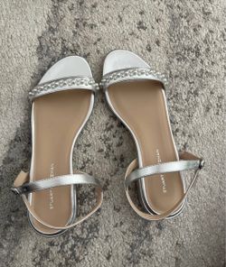 Silver Stuart weitzman flats